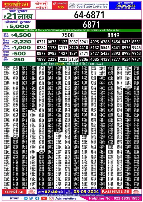 rajshree 50 ravi weekly lottery|rajshree 50 shukra weekly lottery.